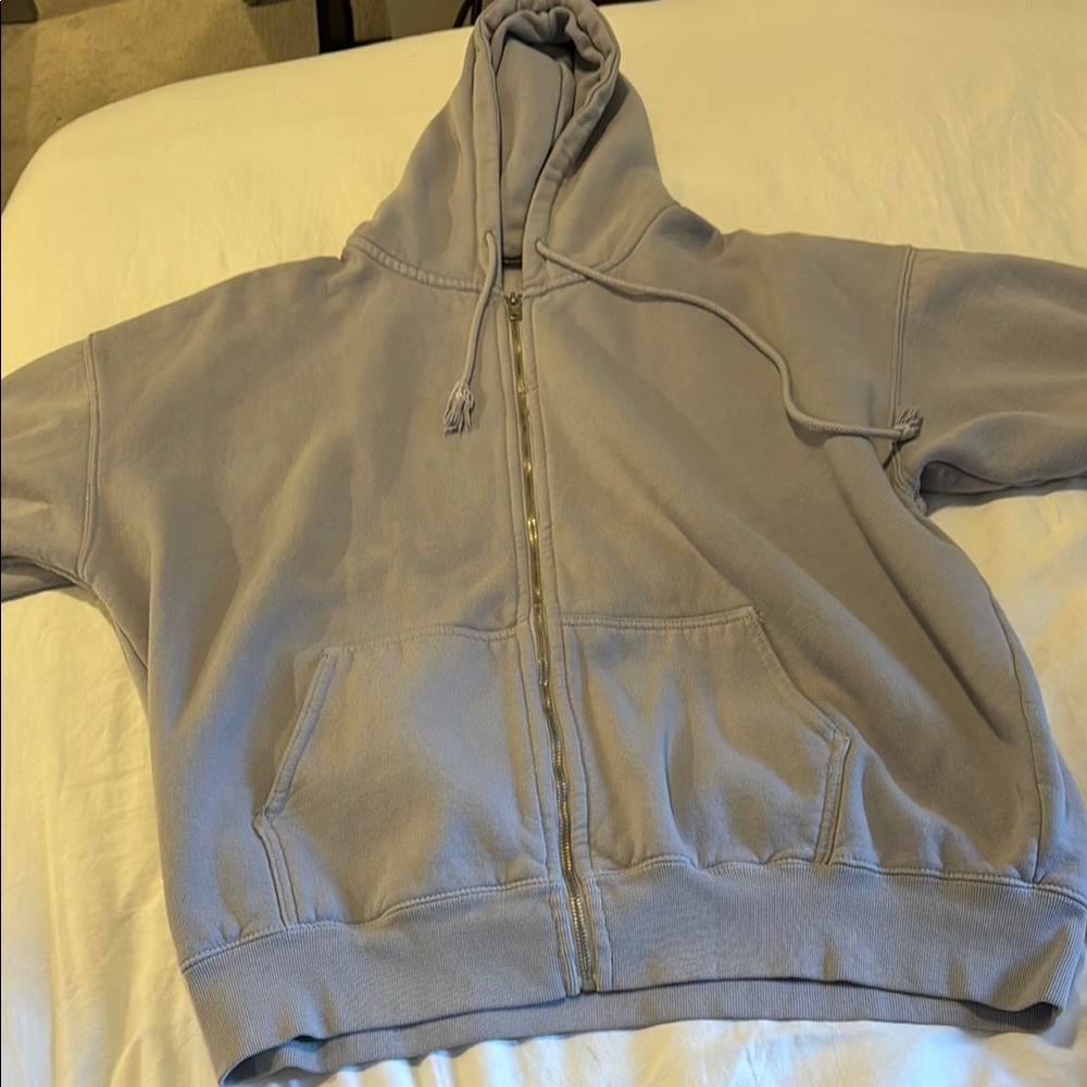 brandy melville zip up periwinkle hoodie
